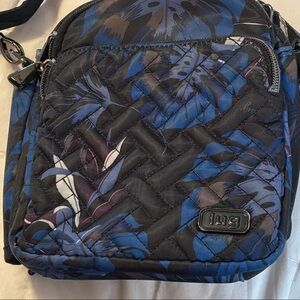 Lug Crossbody Bag  “Can Can” in Blue and Black